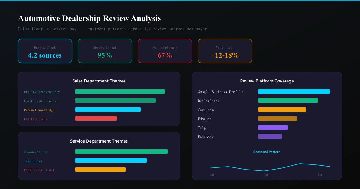 Automotive Dealership Review Analysis: From Sales Floor to Service Bay