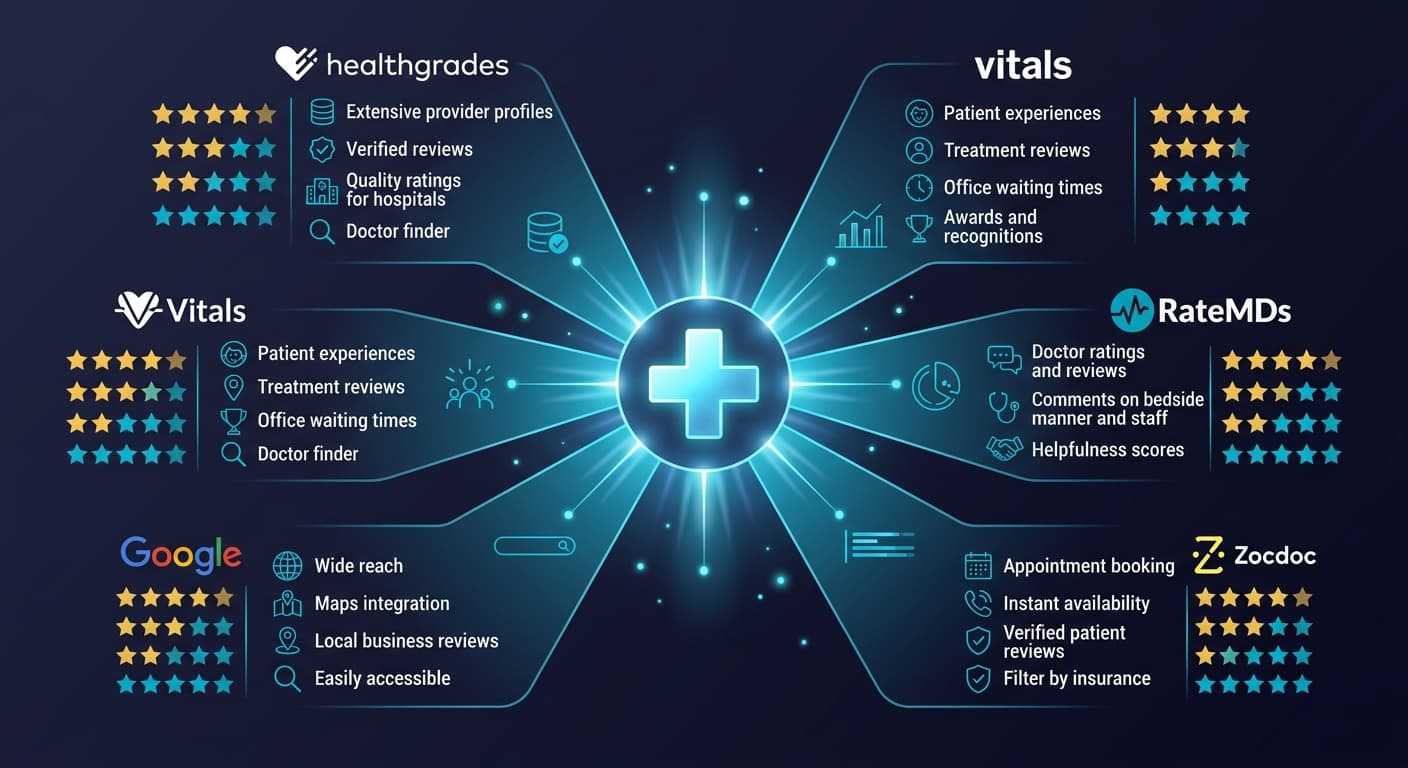 Doctor Review Analysis: Mining Healthgrades, Vitals & RateMDs for Patient Intelligence