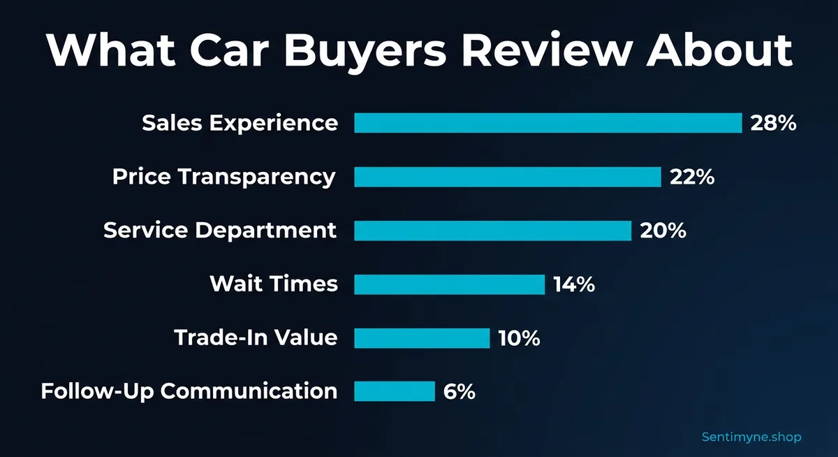 Automotive dealership review themes