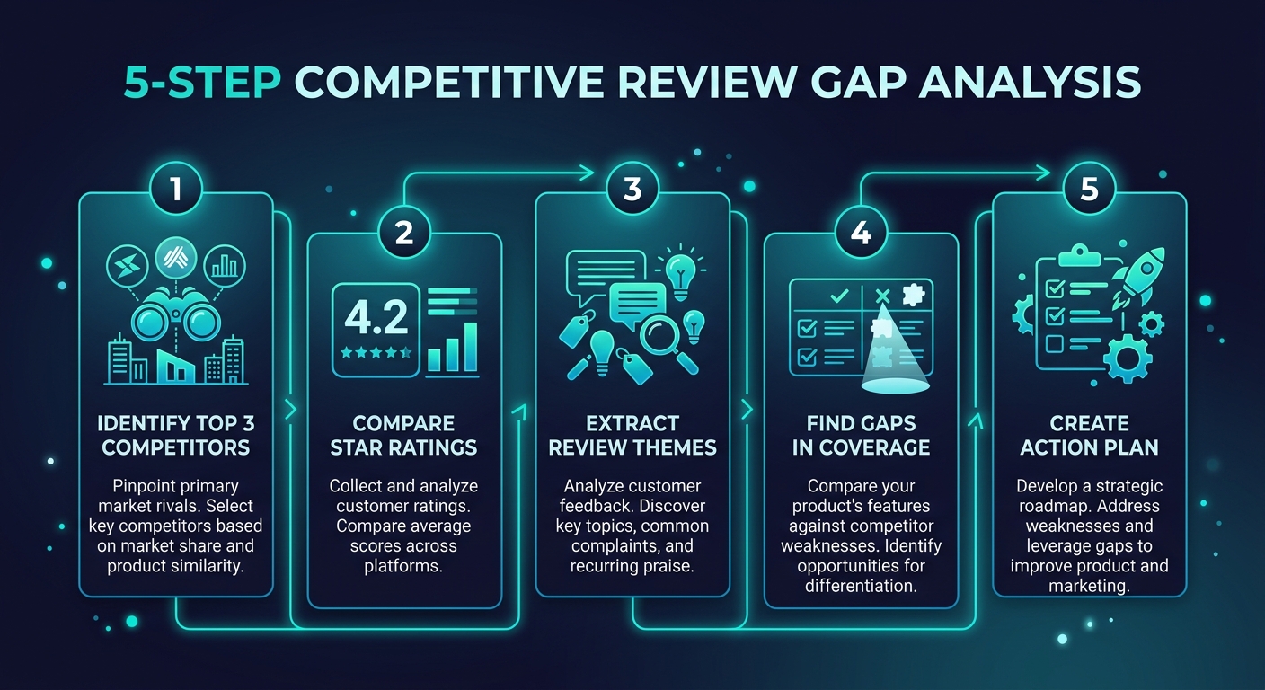 Infographic showing how to diagnose your specific review gap