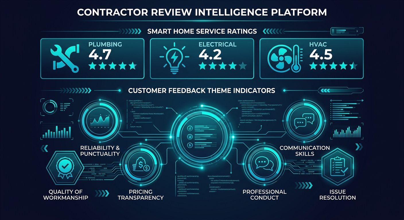 Contractor review analysis across Angi and Thumbtack