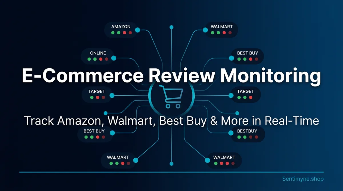 E-commerce review monitoring dashboard concept