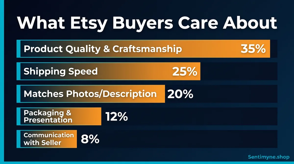 Etsy review themes breakdown