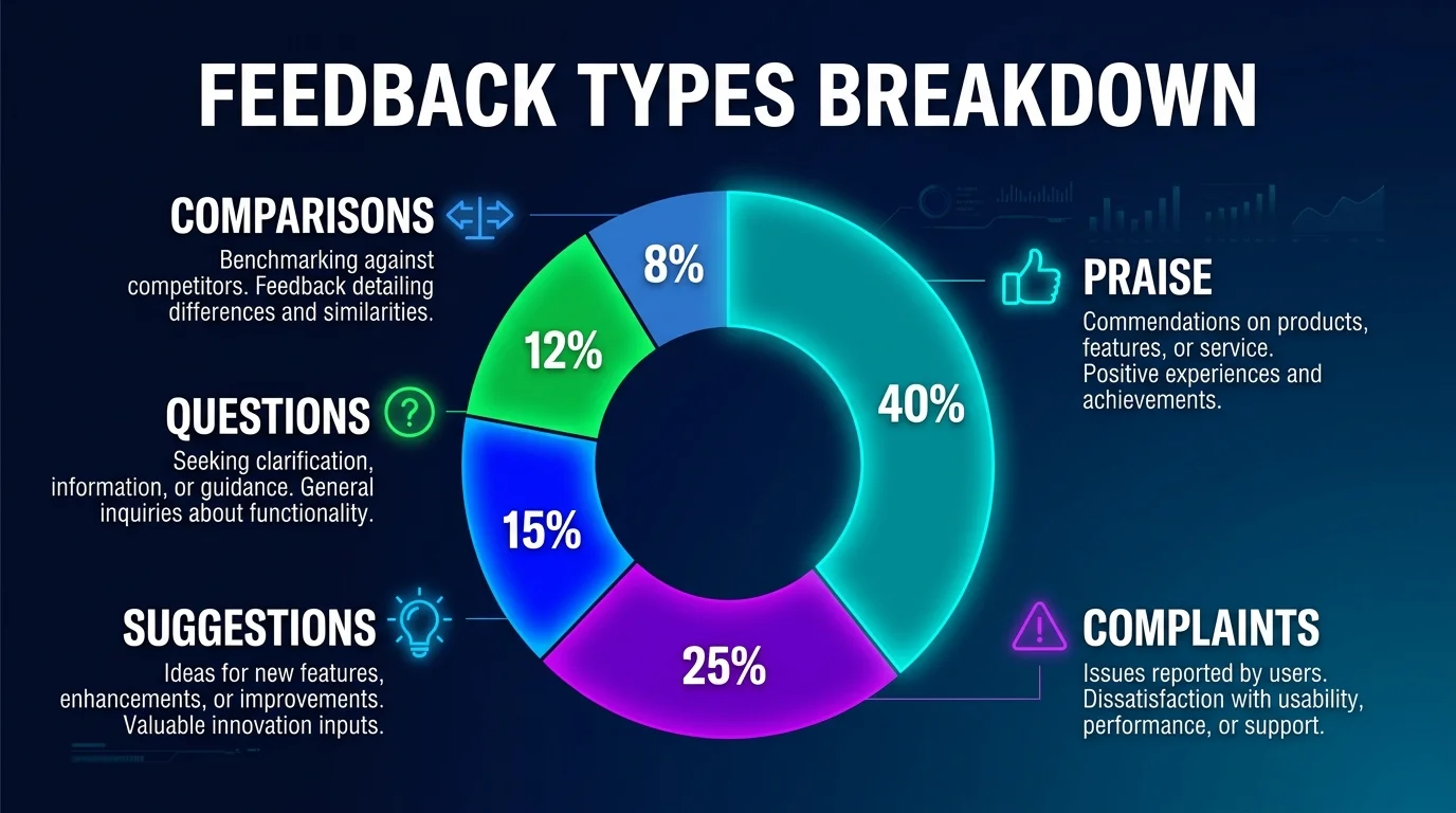 Customer feedback categories and analysis framework