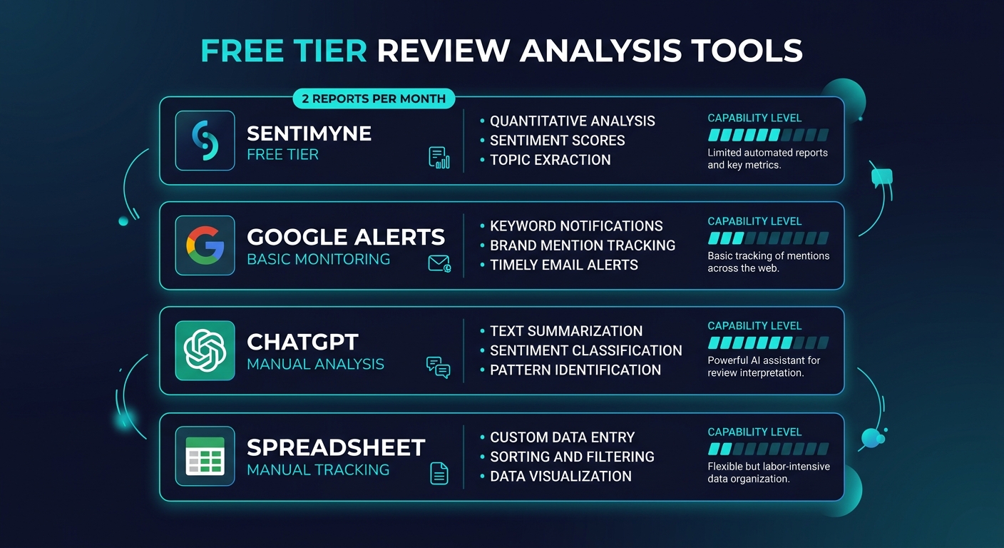 Comparison of free review analysis tools for small business