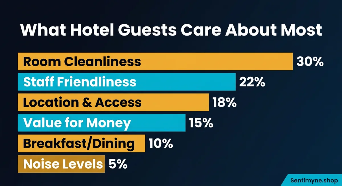 Hotel review themes breakdown
