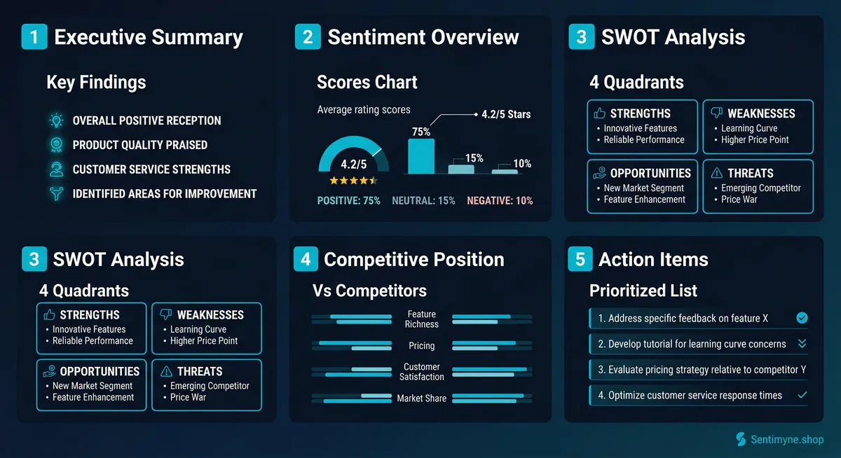 The 5-slide structure for presenting review insights
