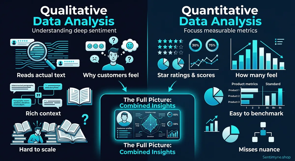 Qualitative vs quantitative comparison