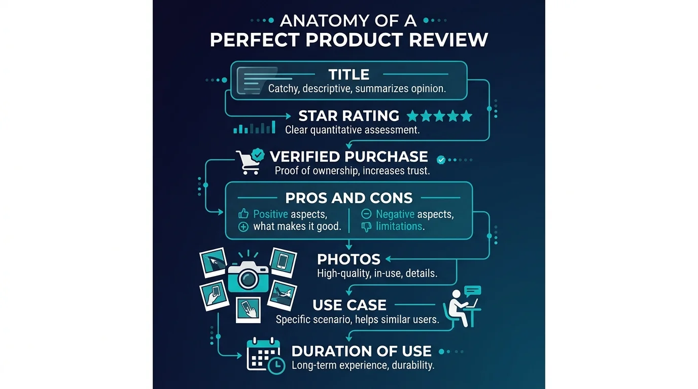 Anatomy of a perfect product review infographic