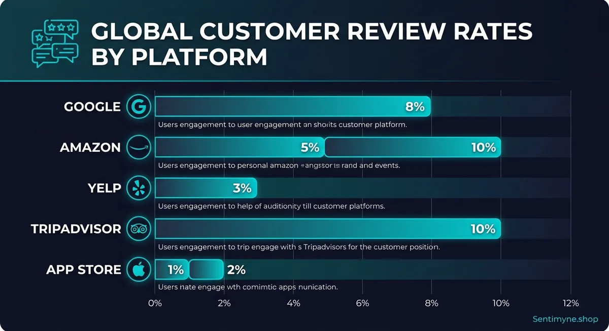 Review rate data by platform and industry for 2026