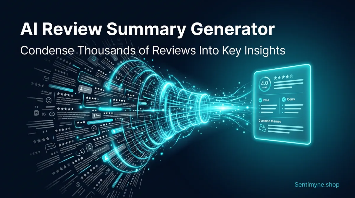 AI review summary generator interface