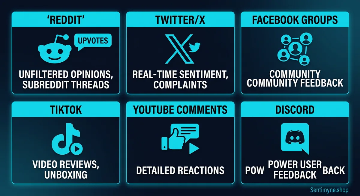 Social media review sources