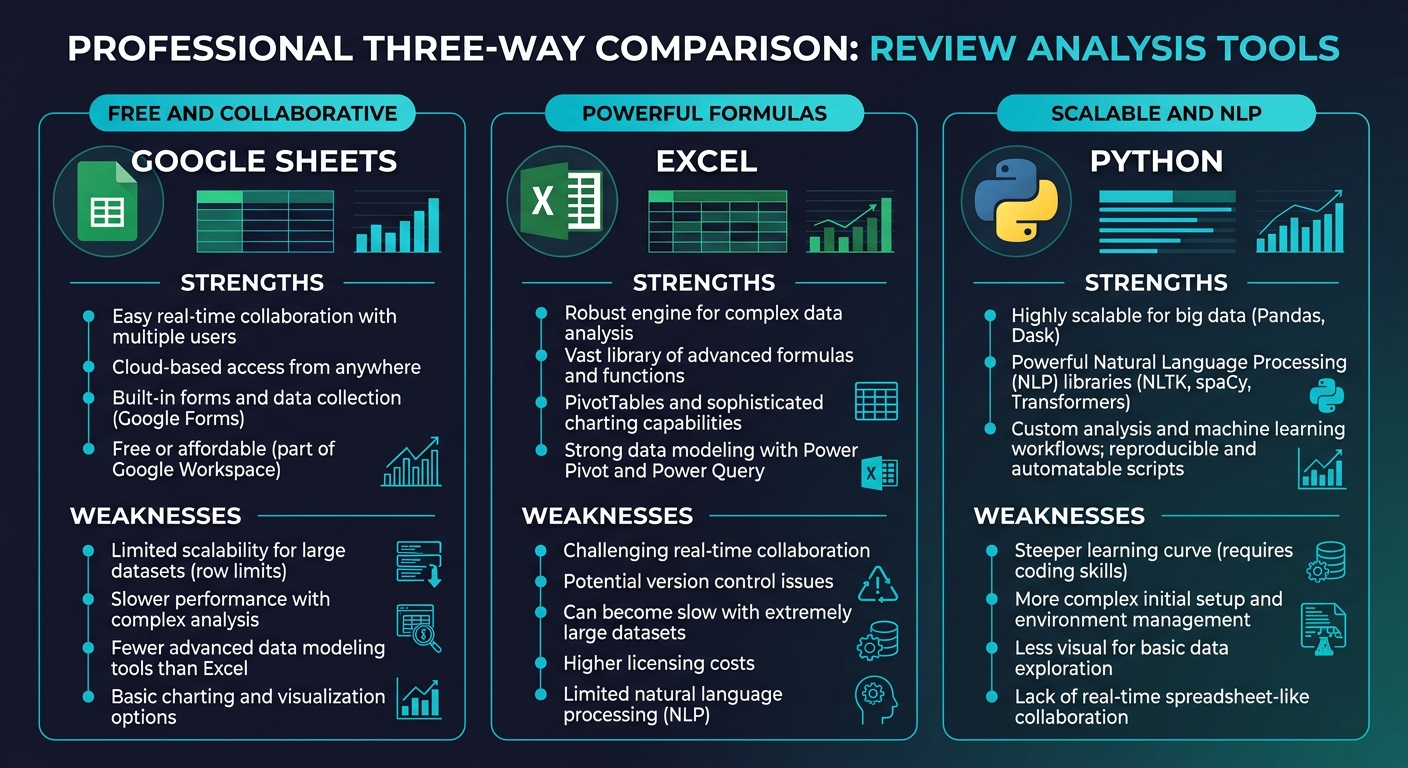 AI review analysis tools comparison overview